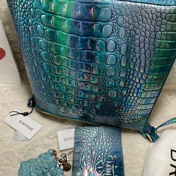 $FIRM$ NWT 3 Pc BRAHMIN BLUE TOPAZ XBODY, VERONICA & ARCTIC BLUE MAGNOLIA - Picture 3 of 8